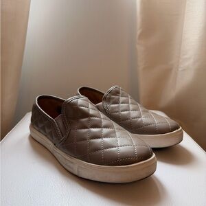 Brash Quilted Slip-On Loafers in Taupe
